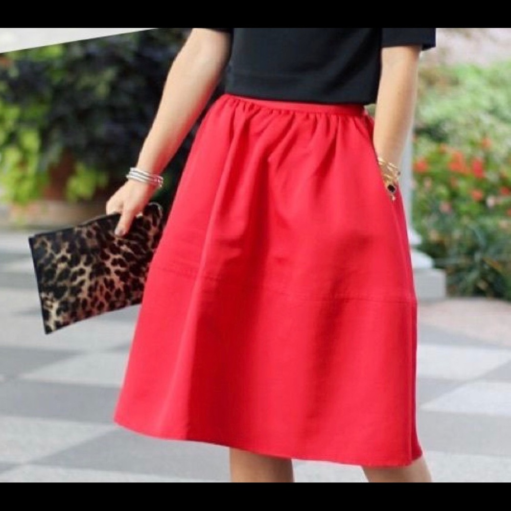 Express red Full circle skirt size 4